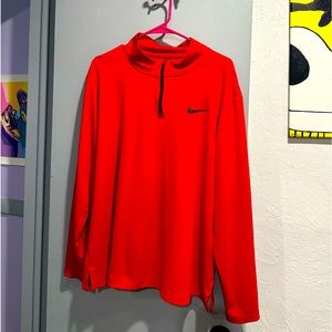 NIKE red half zip